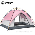 4kgピンク＆グリーンの屋外キャンプ自動テント